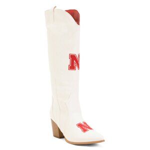 VACCARI BOOTS White Nebraska Blair Tall Heeled Western Boots